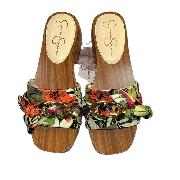 Jessica Simpson Floral Print Slip on Sandals(Size 6M) - Picture 1 of 8